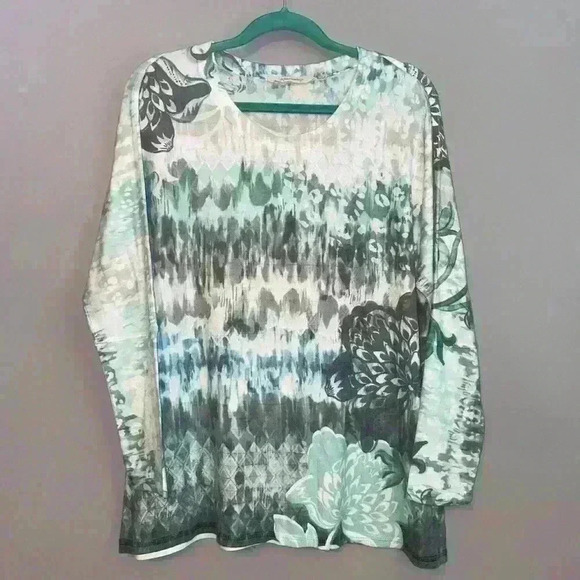 EUC Soft Surroundings Modern Romance Pullover Long Sleeve Top S/M Small Medium - Picture 2 of 6